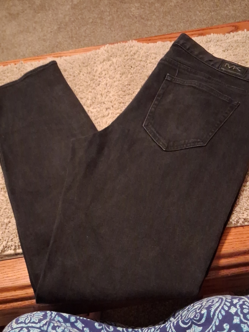 Michael Kors Men's Dark Blackz Straight Jeans 36X34